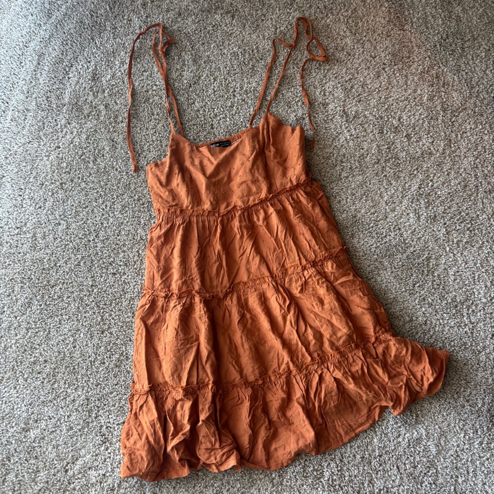 Shein Orange Mini Sundress
